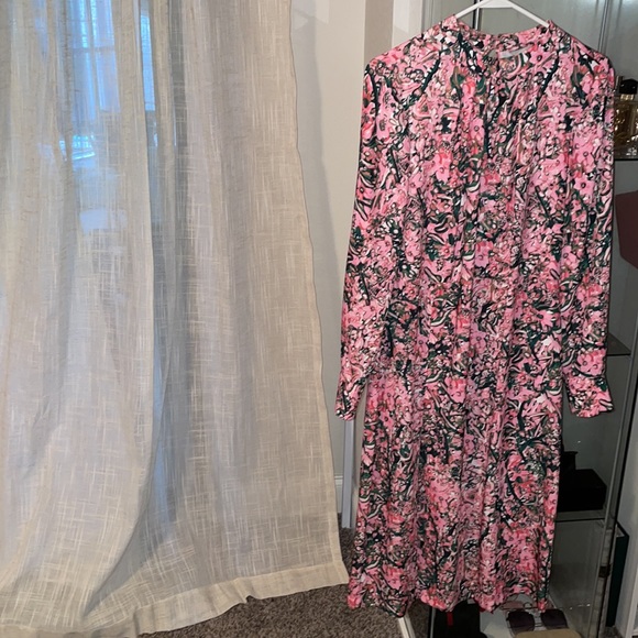 Long sleeve dress with front split - Picture 3 of 6